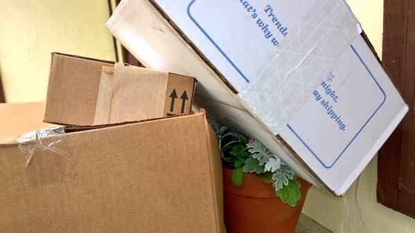 OneWayFlight's tweet photo. @UPS thought I would give you a running start before my fiance finds out... http://t.co/CvZFiNx8z4