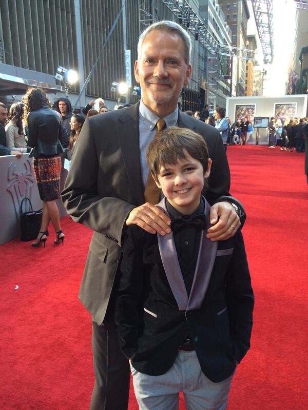 TheMaxCharles's tweet photo. with #EmbethDavidtz &amp; #CampbellScott  at the @SpiderManMovie premiere ü http://t.co/NRD6qMQALl