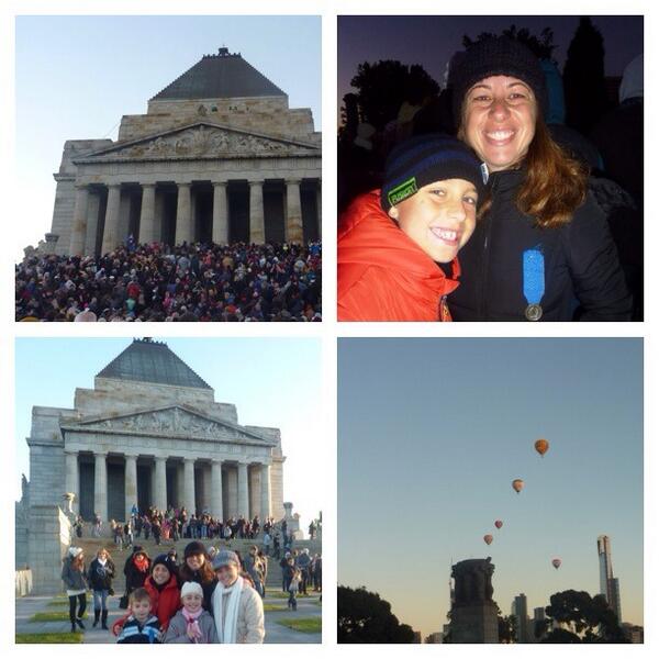 lowriema's tweet photo. #HSVicPix Melbourne Dawn Service #ANZACDay2014 #lestweforget http://t.co/3WQqXJXPVz