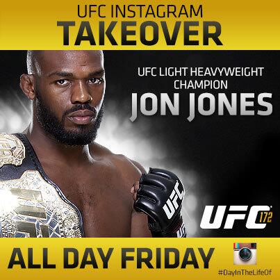 .<a href="/JonnyJones/">Jonny Jones</a> will takeover the UFC IG as he prepares to step on the scale at #UFC172! ALL DAY FRIDAY #DayInTheLifeOf