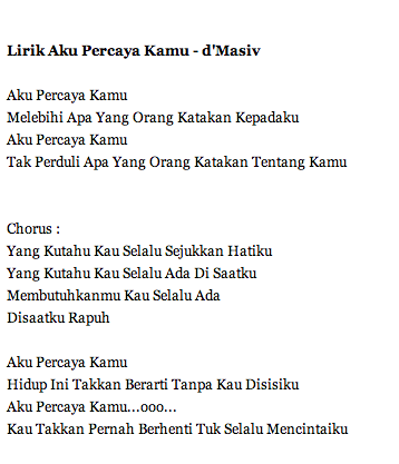 windysila's tweet photo. Believe you @kurniawan_tri RT @LongDistance_R: D'Masiv - Aku Percaya Kamu. http://t.co/G3GrMi2YWP