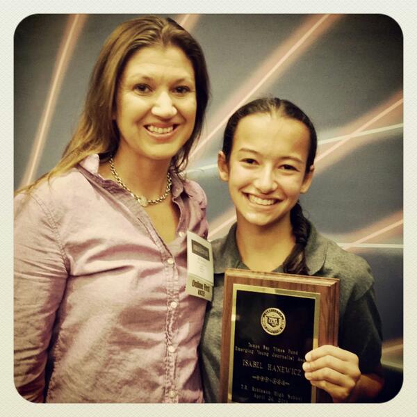 Jill_Burnzy's tweet image. She making me look good. Emerging Journalist of the Year @IsabelHanewicz #fspa2014