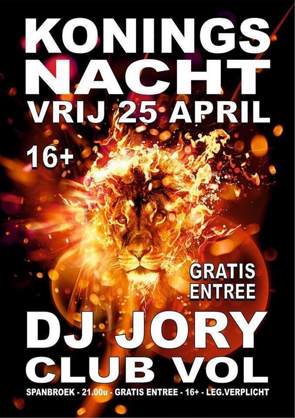 ClubVOL's tweet photo. Goedemorgen allemaal, vanavond begint het eerste koningsweekend! Deuren gaan 21:00 open! GRATIS ENTREE EN 16+ http://t.co/GiAZt64zw0