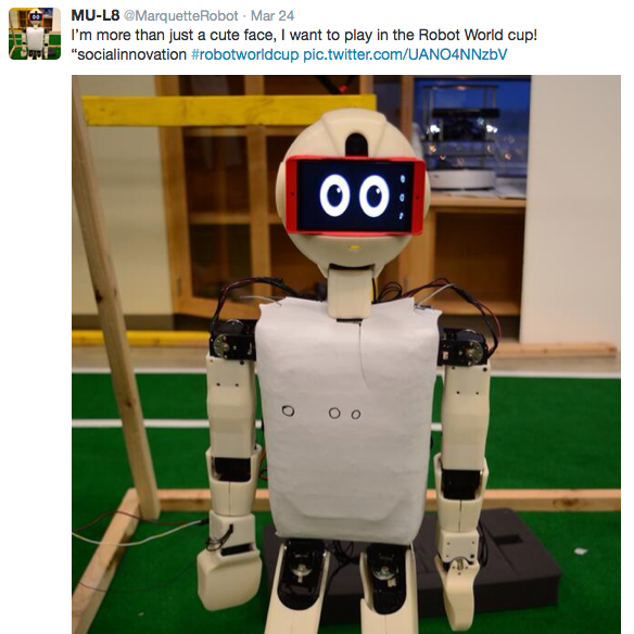 Ten Terrific Tweets from <a href="/MarquetteRobot/">MU-L8</a>: go.mu.edu/1lDngl0