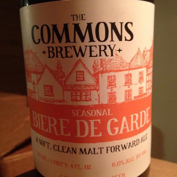 I think I have a new favorite. Holy crap this is good beer. #commonsbrewery #bieredegarde