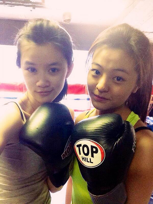 _whitneylau's tweet photo. #boxing funsies 😛 http://t.co/O0lIaBpZZF