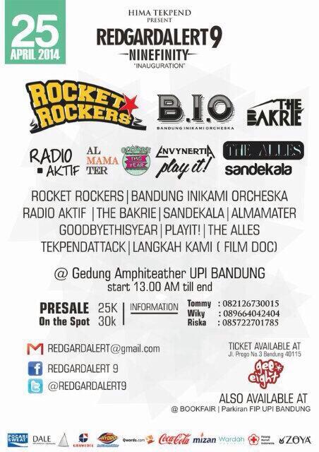 Hari ini, kita gagandengan lagi di Amphitheater UPI. Kita on stage jam 4, kami tunggu kehadiranmu!