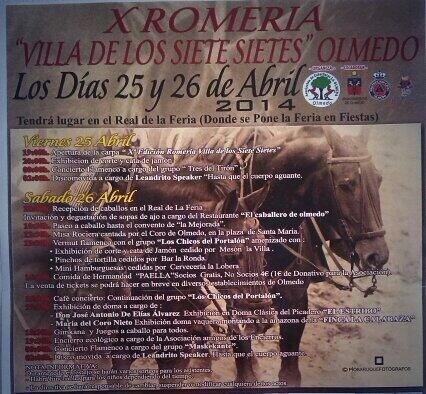 PiensosSanJose's tweet photo. Este fin de semana estáis todos invitados a la "X romería villa de Olmedo" Vamos que esto empieza YA! http://t.co/A5TDINaTkD