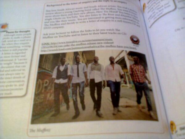 SfisoAtomza's tweet photo. This is a pic of us in a grade 11 English textbook, Dankie to whoever was responsible for this. #HaveYouHeard? http://t.co/Pu9zyfIQPv