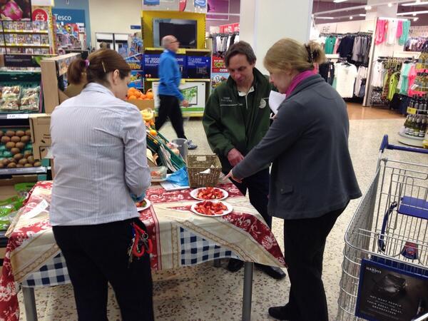 ProduceChester's tweet photo. Food tastings in full swing #loveeverymouthful @TescoChester @dvka715 @ASchofield1380 @NTuffs @Cirkus37 @Llittle25 http://t.co/csowFB0yhX