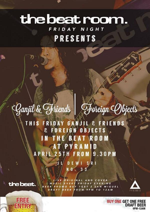 Thanks Singaraja atas gignya Rabu malam! Nanti kita live show di Pyramid, Jl.Dewi Sri, Kuta. Free entry!