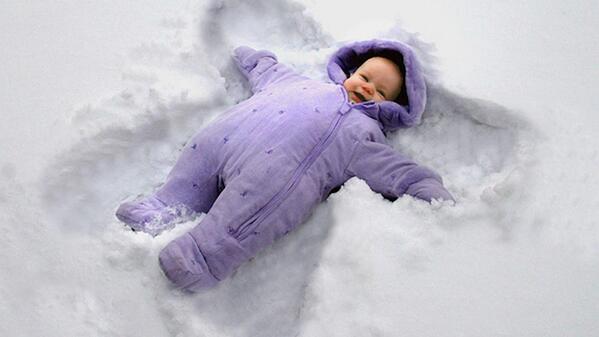#cute #baby #snow