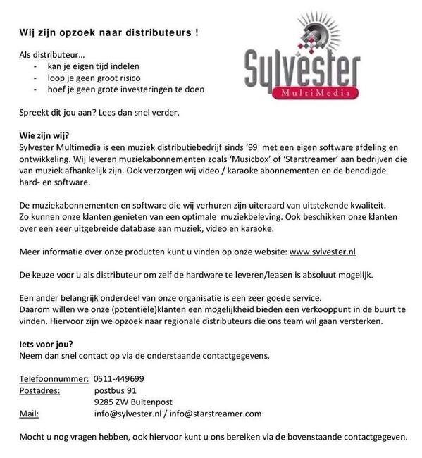 Wij zijn opzoek naar distributeurs!