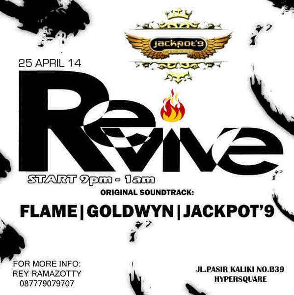 JACKPOT9_BDG's tweet photo. TONITE!!! "REVIVE" original soundtrack: DJ FLAME/GOLDWYN see y'all tonite ;) http://t.co/qgvpXcUXt5