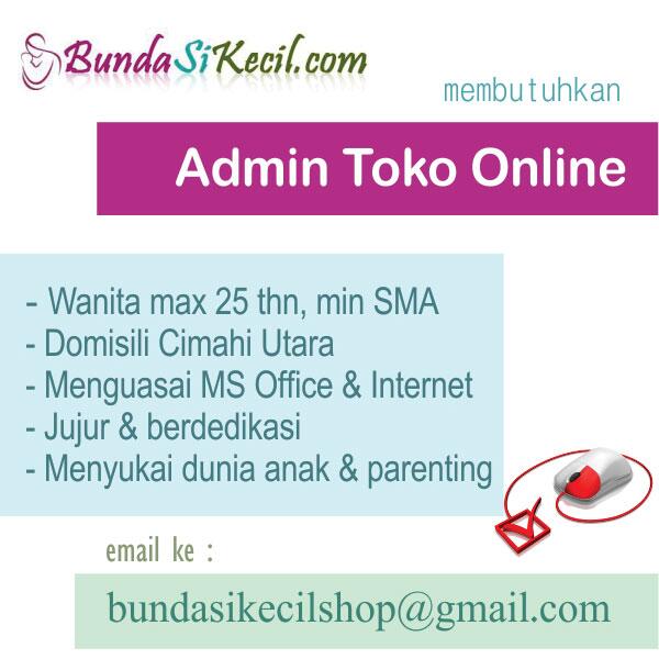 BundaSiKecilCom's tweet photo. #Loker Dibutuhkan ADMIN TOKO ONLINE domisili kota Cimahi. Email ke bundasikecilshop@gmail.com.  @LokerBdg http://t.co/1A1XGVEgVn