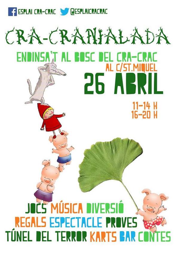 Demà és la cra-cranialada i s'esperen moltes sorpreses... sobretot a través de xxss! Us hi esperem a TOTS!!