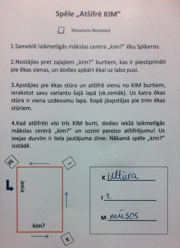 RevMu's tweet photo. @RevMu 19.04. Lieldienu spēle "Atšifrē KIM". Kā tu domā, ko nozīmē KIM? :) http://t.co/PgO96q5sIR