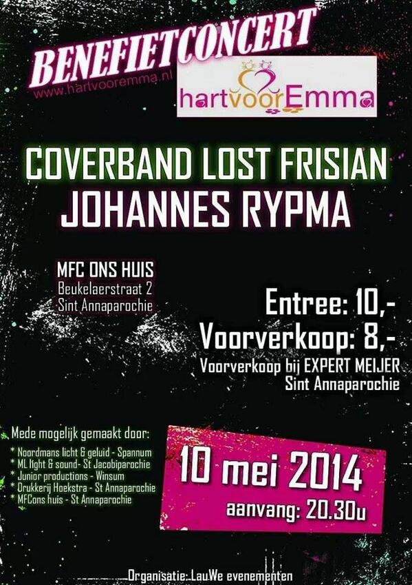 RaRaRacing's tweet photo. Na afloop van de @NacAutocross op 10 mei zijn alle coureurs welkom bij het benefietconcert @hartvooremma in St.Anna! http://t.co/Ux2HYEOGc6