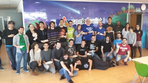 And here's the team behind Dragon City Mobile - congratulations, guys, and enjoy the birthday cake!! #DragonCity