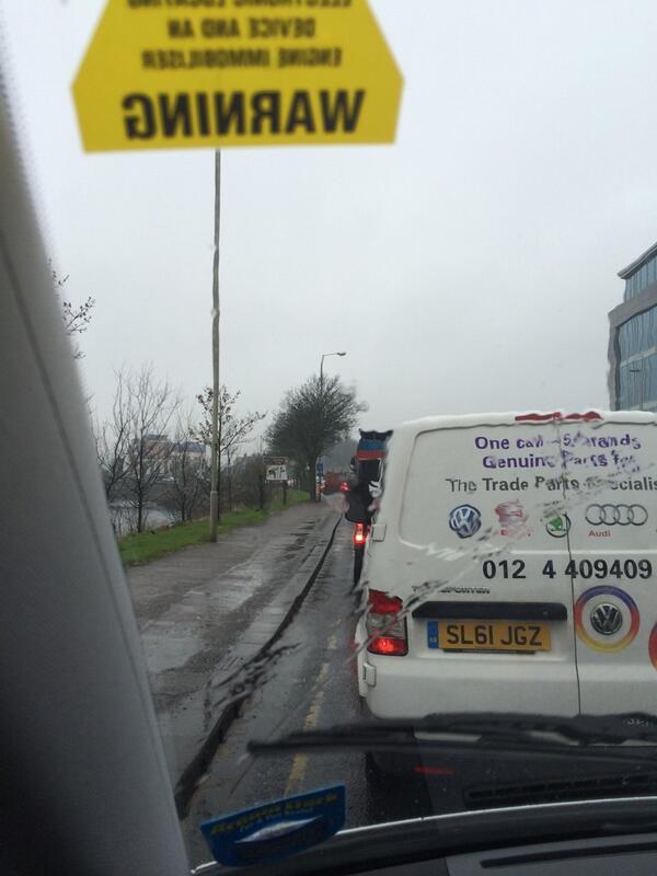 Mojo guys stuck in traffic on the way out of Aberdeen.