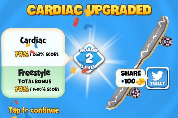 nerBieeee's tweet photo. I upgraded my Cardiac board to level 2 in #SkylineSkaters http://t.co/KOwSRj2hIy http://t.co/dzb659FPcZ