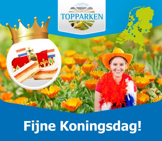 Morgen vieren we de allereerste Koningsdag! Namens alle medewerkers van TopParken wensen wij u een fijne dag toe.