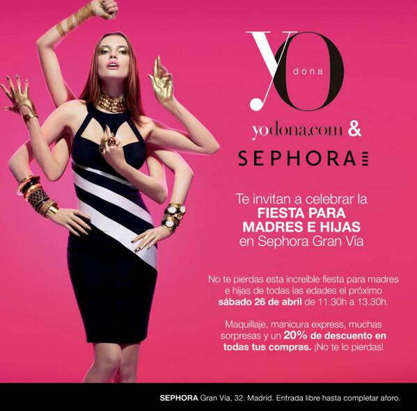 yo_dona's tweet photo. Y mañana... Fiesta de madres e hijas en @sephora_spain  !!! ¡No os lo perdáis! http://t.co/lWpV2oFrws