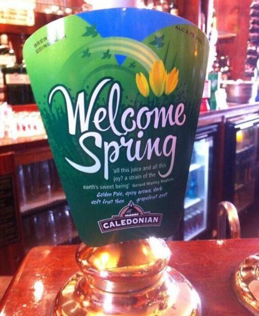 Spotted this yet? Great pic tweeted by @alehousepubco of it on the bar in the Commercial #Pudsey! #WelcomeSpring
