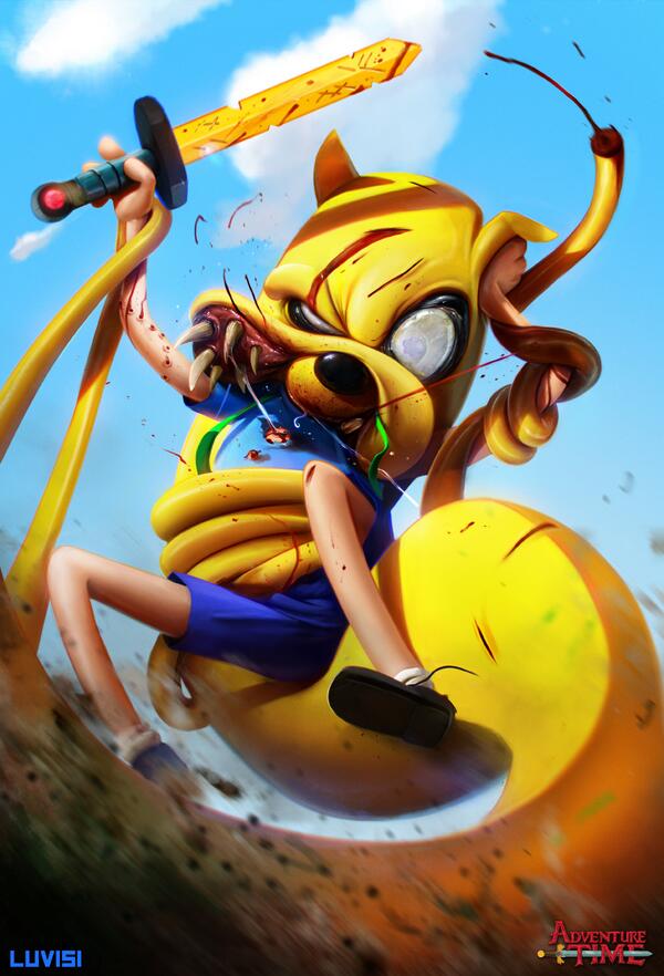 gabrieleciufo's tweet photo. Jake The Snake by Dan Luvisi - #inspiration #digitalart #poppedculture #adventuretime #splatte #parody #illustrat... http://t.co/7plfn7lnrV