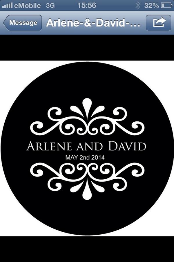 Wedding monogram ready for an upcoming wedding