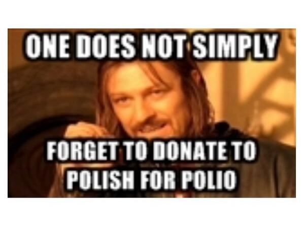 ChanFundraiser's tweet image. Today is the last day to donate to Polish for Polio! #BeTheChange #TakingPolioByStorm