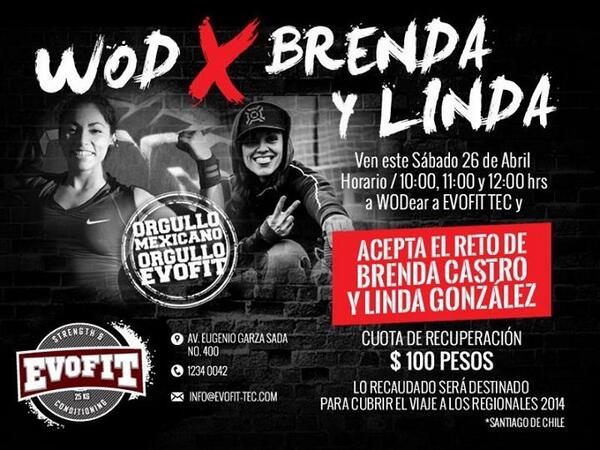 brendaicastro's tweet photo. Asiste y apoyanos 😁 @LynN_ES @EvoFitMx @EvoFitTec #Roadtochile http://t.co/KKSioeXtu3