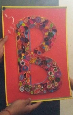 Delhi LEAP showcase: A glimpse of quilling created by a student. Many more creative pieces on display tomorrow!