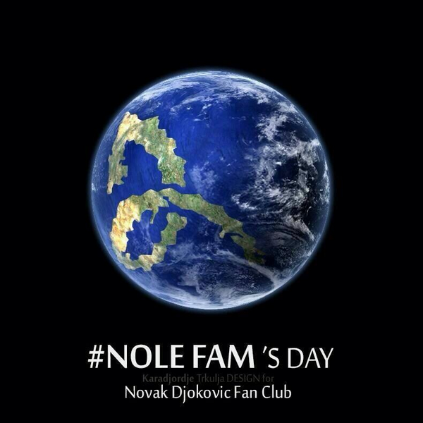 DjokerNole's tweet photo. Happy #NoleFam's day everybody! Love you and thank you for the support! Happy Bday to my dad as well :-) 53rd http://t.co/cGn575HBpP