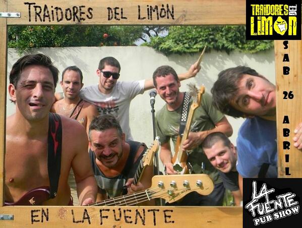 traidoreslimon's tweet photo. TRAIDORES DEL LIMON ESTE SABADO 26/04 EN LA FUENTE - HURLIMGHAM A LAS 23:00 HS - BANDA INVITADA DEJANDO DE SER http://t.co/k6K8WMb5KV