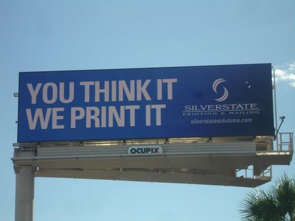 SilverStatePM's tweet image. We like outdoor advertising as much as printing.