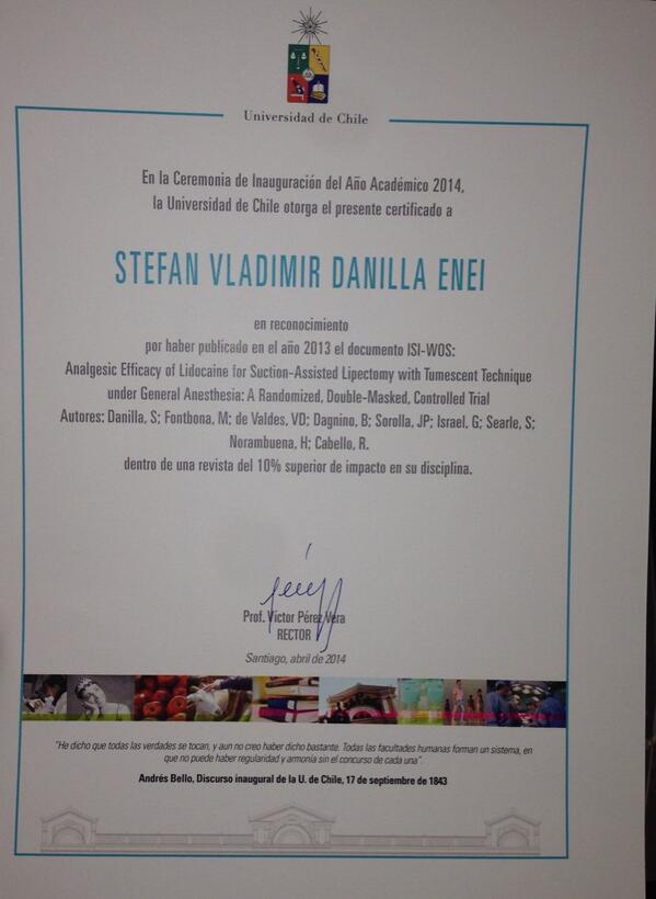DrStefanDanilla's tweet photo. Premio a la investigación! :) http://t.co/ILI0eVeqCv