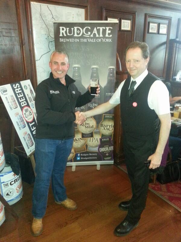 TheLordRosebery's tweet photo. Pop down for the next hour or so and meet the brewer with @rudgatebrewery http://t.co/AKcwVkfiQZ