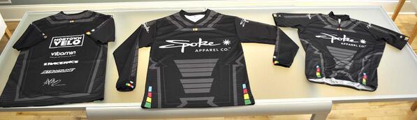 SpokeApparel's tweet photo. Our 2014 jersey family. Inspired by Darth Vader's abs... : P http://t.co/YmP2YcO0wj