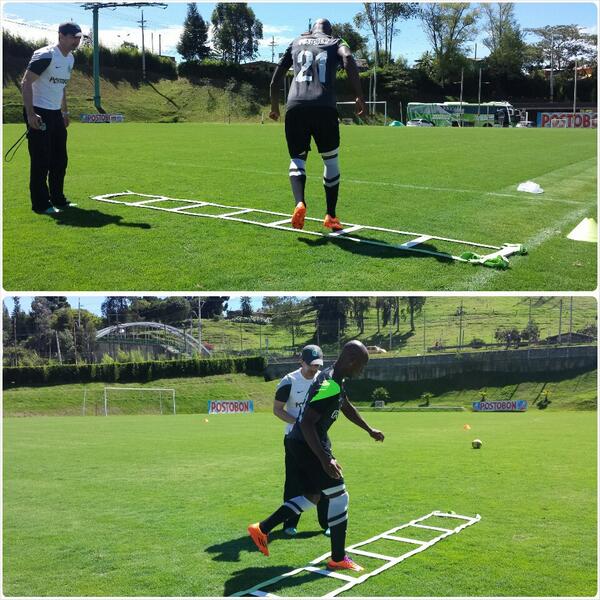 nacionaloficial's tweet photo. John Valoy continúa su proceso de recuperación en el #EntrenamientoVerdolaga http://t.co/JxHbmcItlz