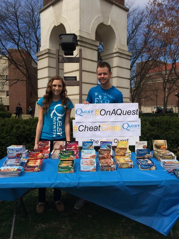 LifeAtPurdue's tweet image. Stop by the Bell Tower for a free Quest Bar from 12-3! #OnAQuest #CheatClean #TheBoilerQuest :-)