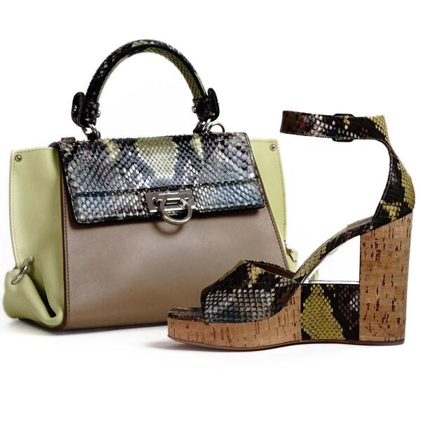 Ferragamo's tweet photo. Exotic details on icons, Salvatore designed the invisible wedge after all, add a twist to #FerragamoEssentials. http://t.co/7VqkpVmWM8