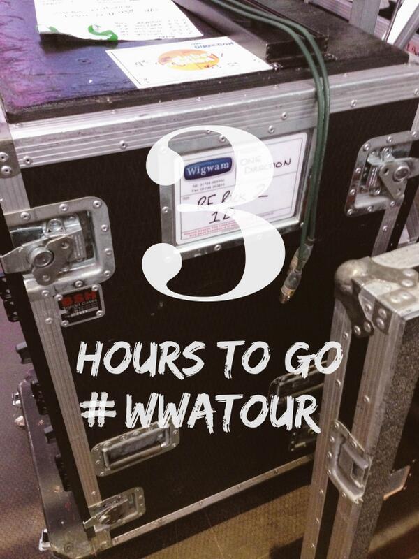 onedirection's tweet image. 3 hours to go #WWATOUR 1DHQ X