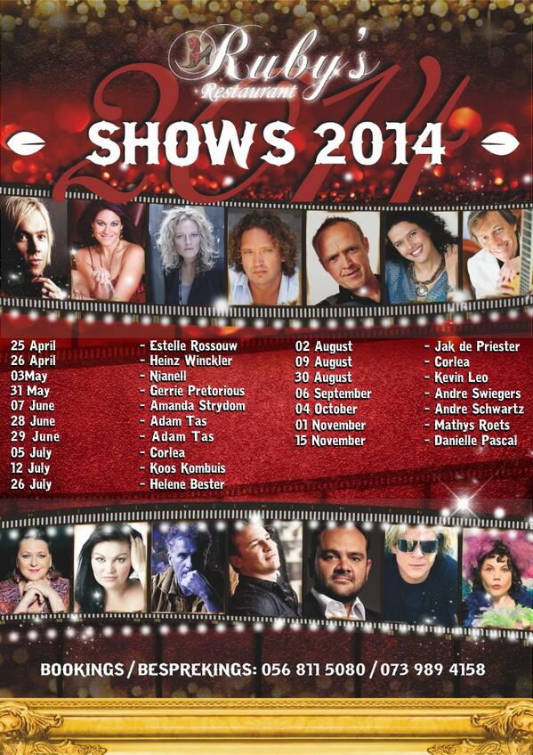 RubysParys's tweet photo. So gepraat van ons #program... http://t.co/L2xVZVwJt4