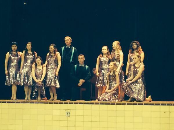 SuptHuff's tweet photo. Wood River Swing Choir gives a hit performance at District Music #wreagles http://t.co/WAXkRd4Rqf