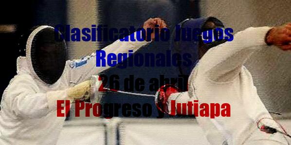 EsgrimadeGuate's tweet photo. El sábado 26 de abril en los departamento d El Progreso y Jutiapa, se realizaran los clasificatorios para Regionales. http://t.co/7tF4hPTej6