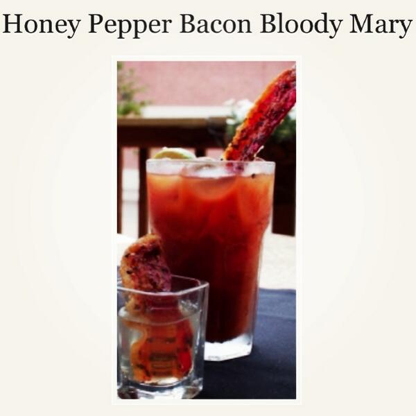 HnyPepperBacon's tweet photo. Honey Pepper Bacon Bloody Mary!  Have one tomorrow at Brunch...@TwoRowsGrill http://t.co/jdhJjp1D95