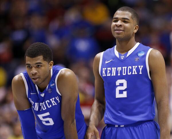 SportsCenter's tweet photo. Andrew and Aaron Harrison have decided to return to Kentucky for their sophomore seasons. (via multiple reports) http://t.co/xOeu4UG6yG