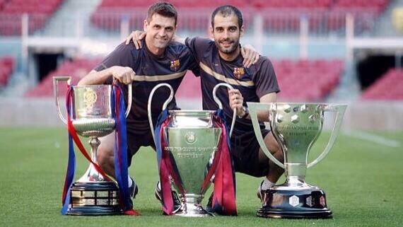samantavillar's tweet photo. “Los títulos que ganamos en el Barcelona no hubieran sido posibles sin Tito" Pep Guardiola http://t.co/8Vovm5fCJe” foto molt emocionant 😔