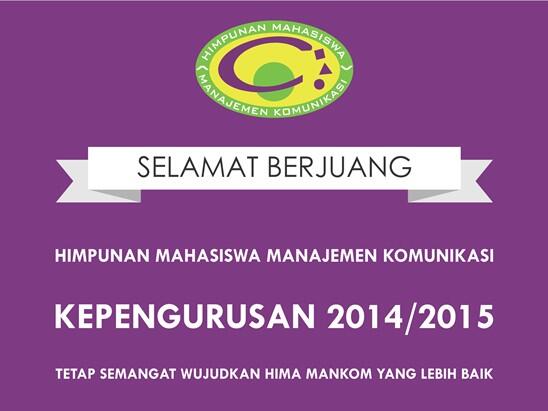 himamankom's tweet photo. Selamat berjuang di kepengengurusan selanjutnya @purplepeople11 @mankom2012 @mankom2013! Sukses! http://t.co/gtIBL2S1jX